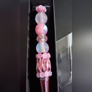 Princess Beaded Pen with Rose Accents (NEW)